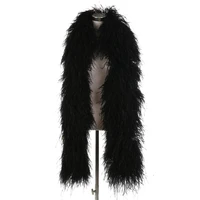 1m2m black feathers boa ostrich plumes shawl 1461020ply wedding drees decoration accessory plumes for crafts soft fluffy