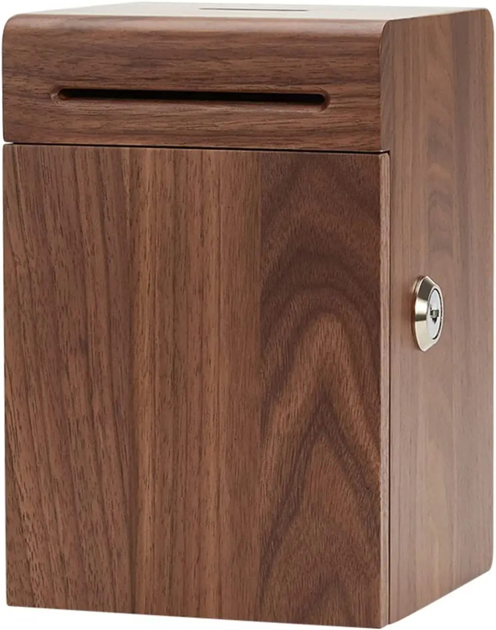 

Chris Enzyme Walnut Piggy Bank Financial Butler Large Capacity Solid Wood Storage Tank