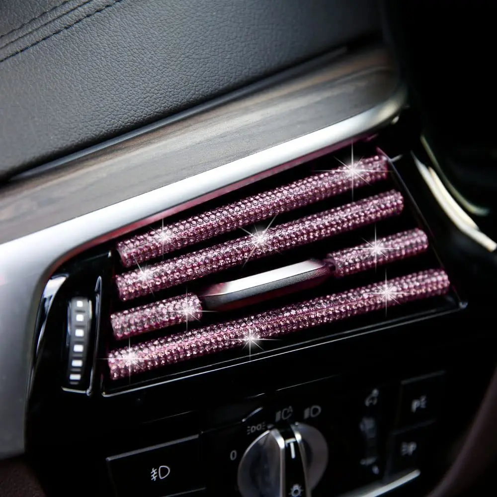 

1 шт. автомобильная инкрустированная бриллиантами декоративная полоса для выхода воздуха со сверлом U-образная полоса со стразами для порта автомобильного кондиционера