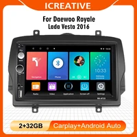 for daewoo royale lada vesta 2016 7 inch 2 din car multimedia player head unit with frame gps navigation android autoradio