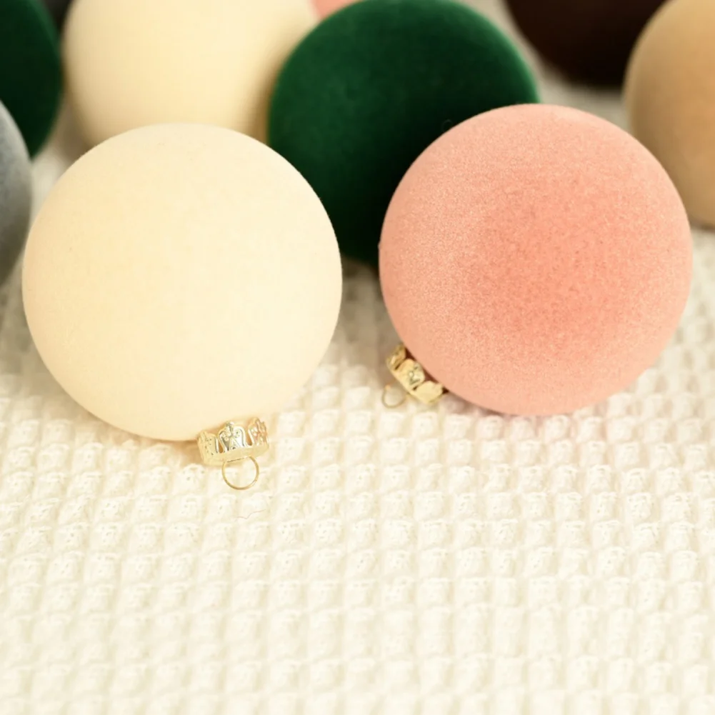 12 шт. бархатные Рождественские шары для украшения ёлки