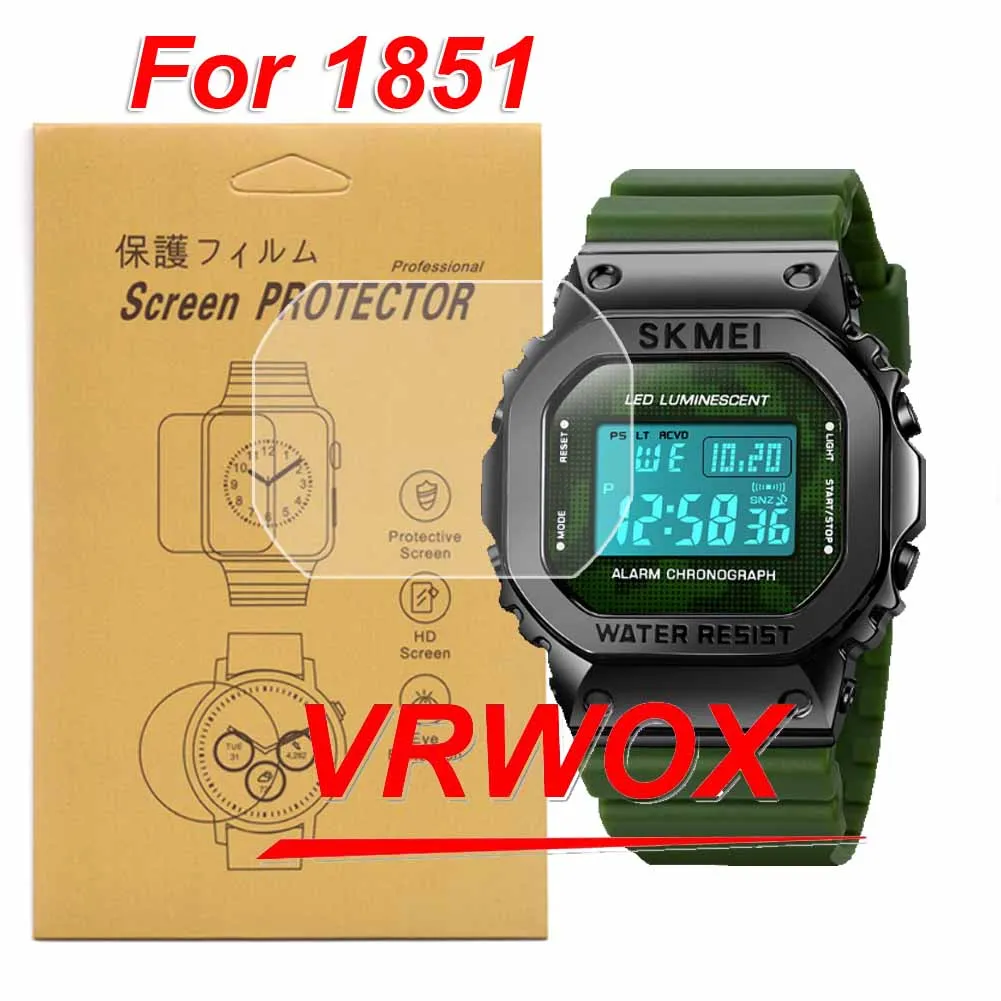 

3Pcs Protector For 2022 New Model For Skmei 1851 Square Digital Electronic Watch TPU Nano Screen Protector