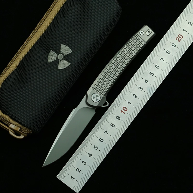 

LEMIFSHE JR9613 Flipper Folding Knife M390 Blade Titanium Handle Outdoor Camping Survival Kitchen Multi-functional EDC Tools
