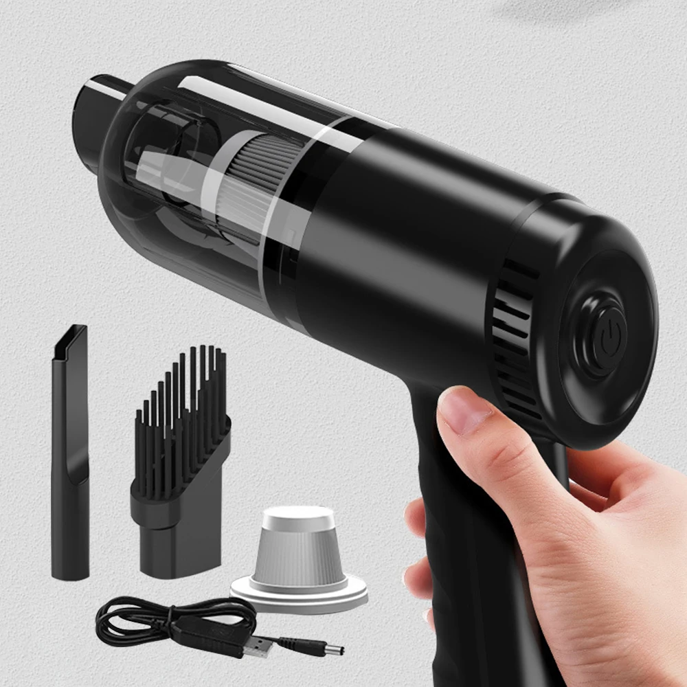 

9000pa Cordless Car Vacuum Cleaner Mini Gun Style Cleaner 120W Handheld Portable Vacuum Cleaner For Auto Interior Home Appliance