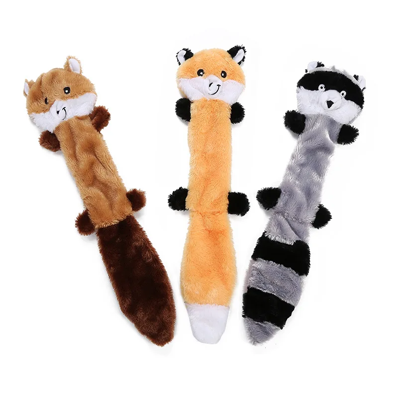 

Plush Dog Chew Toys Pet Puppy Cleaning Teeth Toy Wolf Toys Stuffed HonkingTraining Squirrel Pet Squeaky Animals Rabbit Supplies
