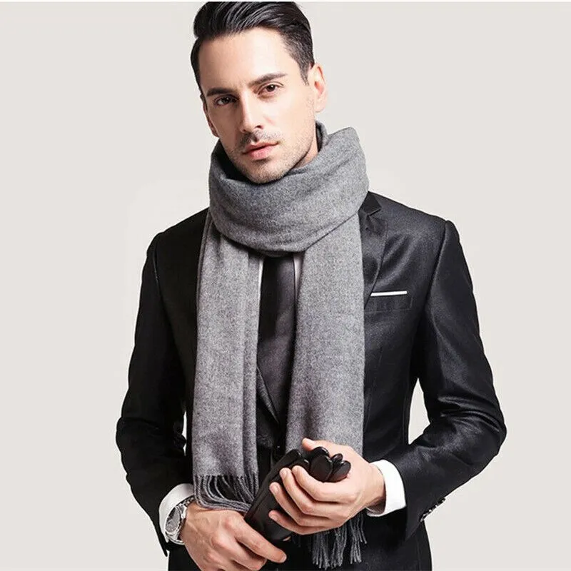 

Europe Fashion Shawl Scarves Imitation Cashmere Tassel Scarf Men Women's Winter Warm Business Wraps Bufanda