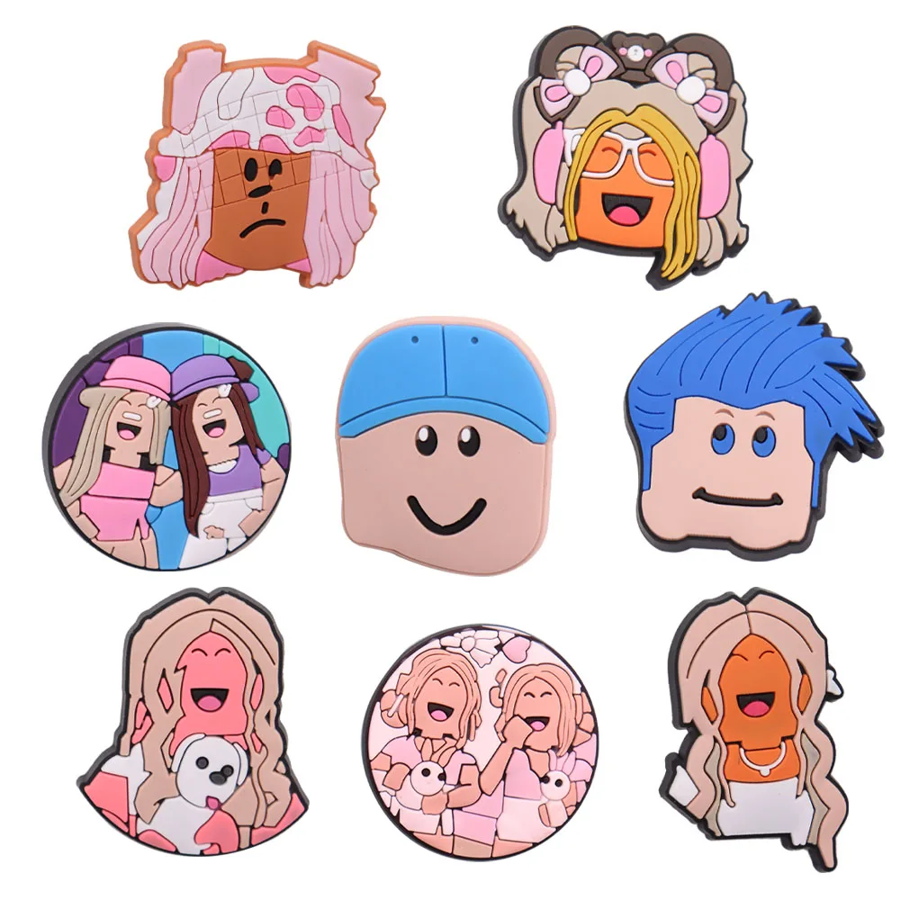 

Whoelsale 50Pcs Cartoon Anime Comic Style PVC Shoe Charms Decoration Button Clog DIY Wristbands Croc Jibz Kids Party Gift