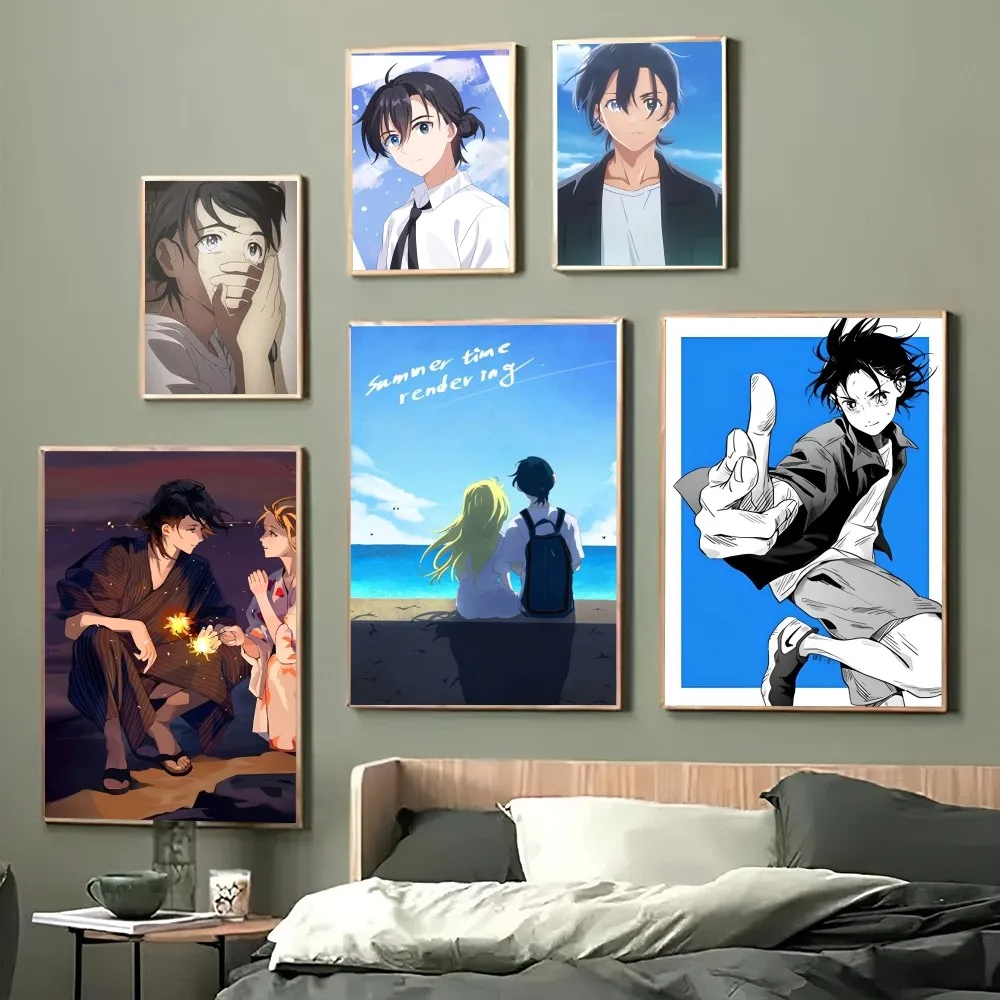 Постер с изображением летнего времени в стиле японского аниме 1 шт.
