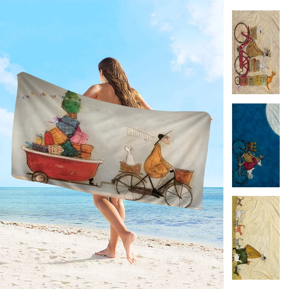 Пляжное Полотенце Sam Toft Быстросохнущее Из Микрофибры Мягкое Впитывающее Для Йоги