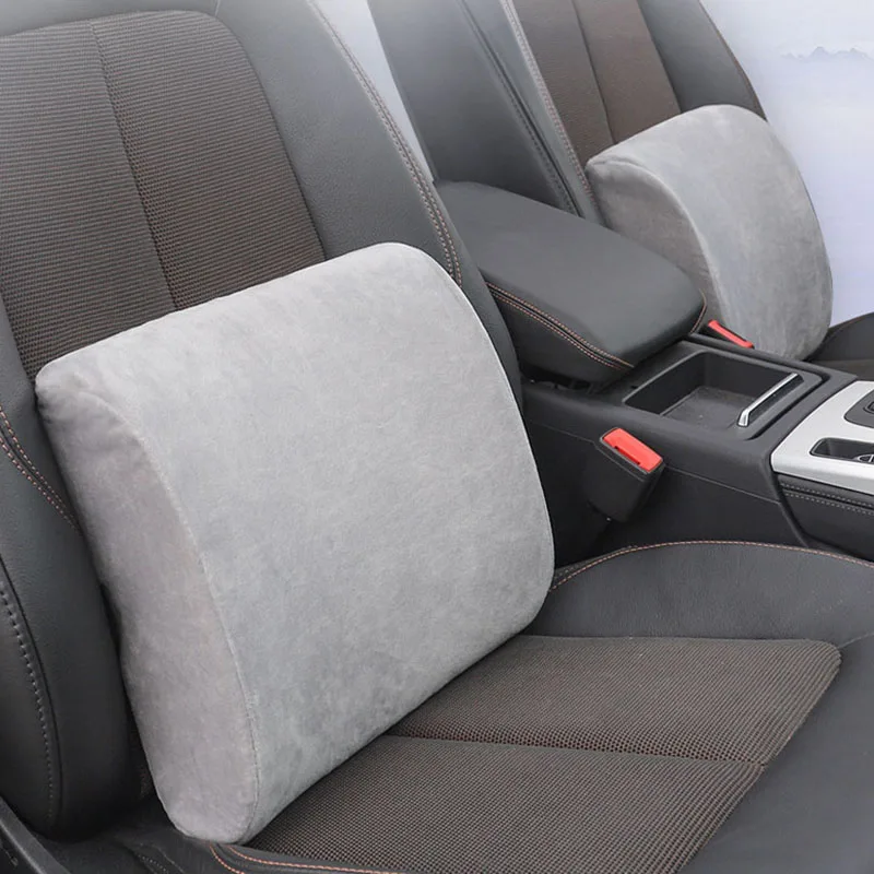

Car Seat Waist Support Lumbar Pad Backrest Slow Rebound Memory Cotton Back Cushion Pillow Interior Accessories Vehicle Supplies