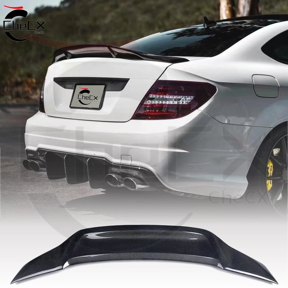 Для Mercedes-Benz C-Class W204 C63 Coupe 2 двери R Стиль кованый задний спойлер из настоящего