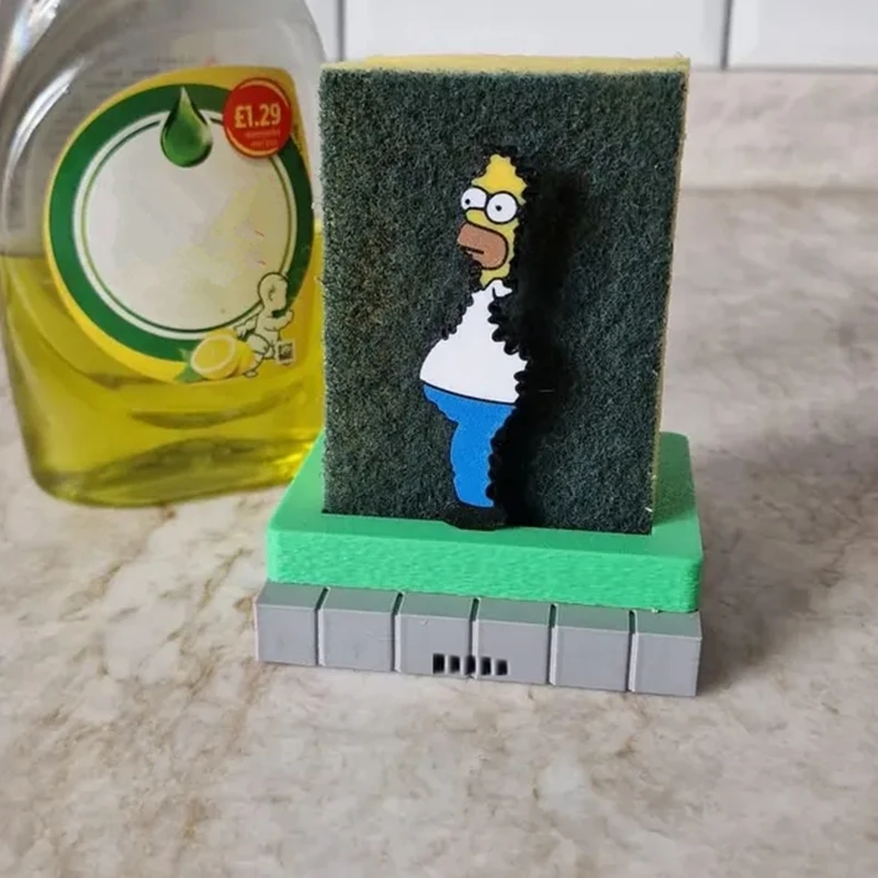 Держатель губки Homer Simpson, забавные кухонные аксессуары для хранения (art.: 3920cfead30e2) - 3920cfead30e2