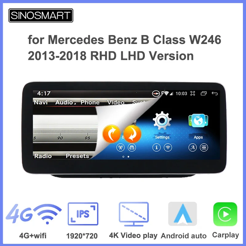 

Sinosmart Car GPS Navigation for Mercedes Benz B Class W246 2013-2018 LHD RHD Version All OEM Features Retained