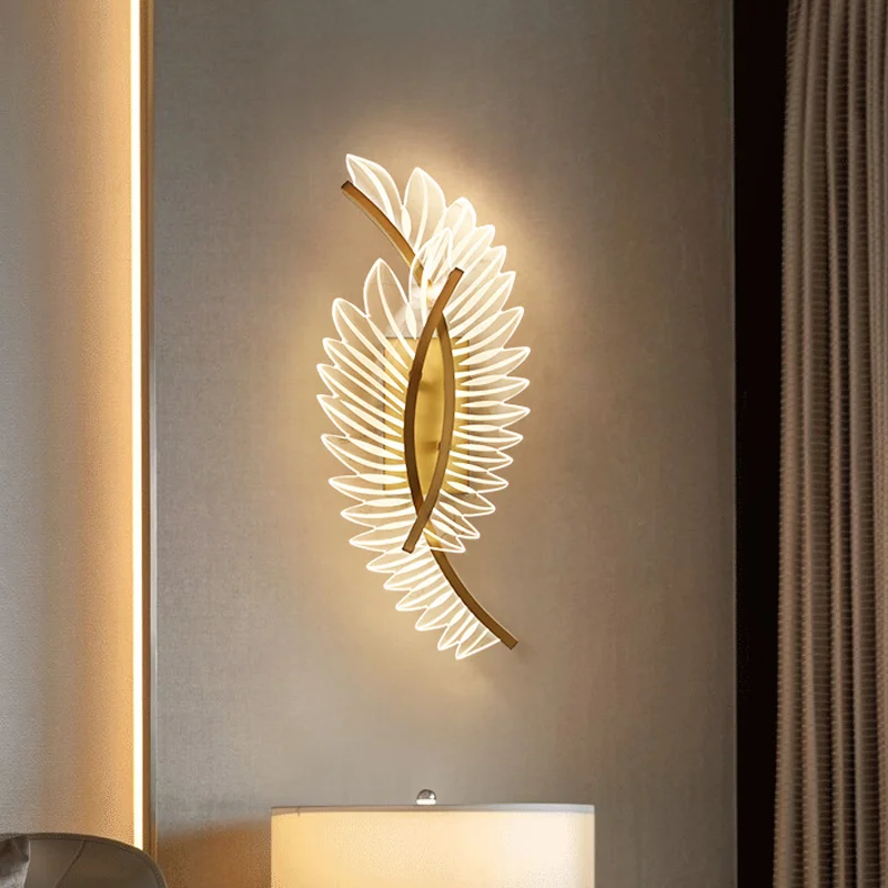

LED Wings Wall Lamps for Bedside Living Room Bathroom Mirror light Living Room Stairs Decor Copper Sconce lamp Lighting Fixtures