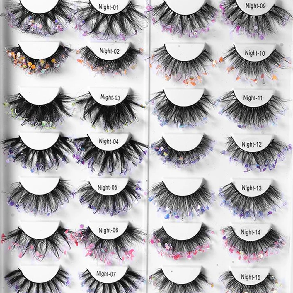 1 пара цветных ресниц натуральные длинные ресницы-бабочки ручной работы полная