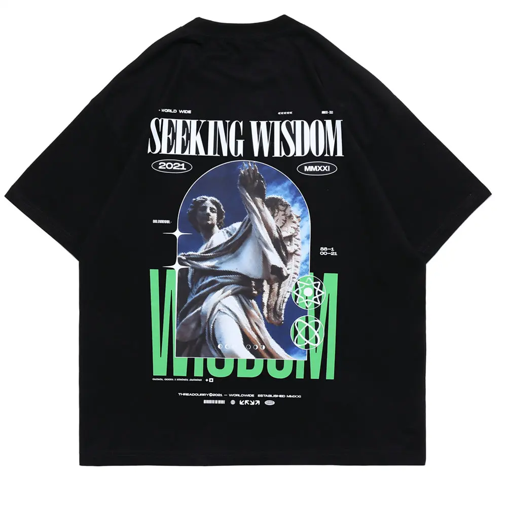T-shirt Statue David Wisdom Print Cotton O-neck Tshirt Tops 2022 Harajuku Summer Streetwear T Shirt for Men Clothing