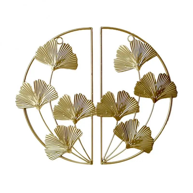 

Nordic metal leaf pendant candlestick living room party supplies gift wall decoration golden lighting c