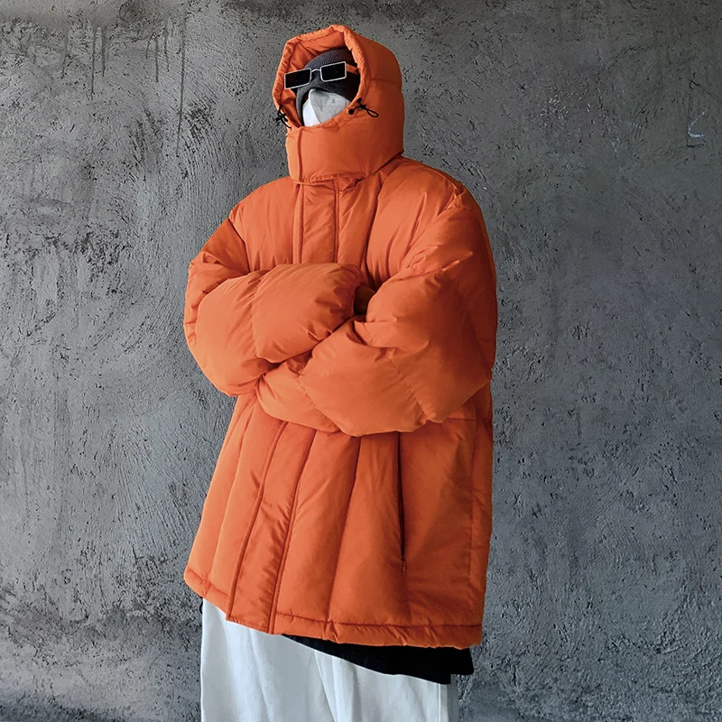 Winter Jacket Men Warm Fashion Casual Thickened Hooded Down Jacket Men Streetwear Loose Thick Short Coat Mens Parker Clothes