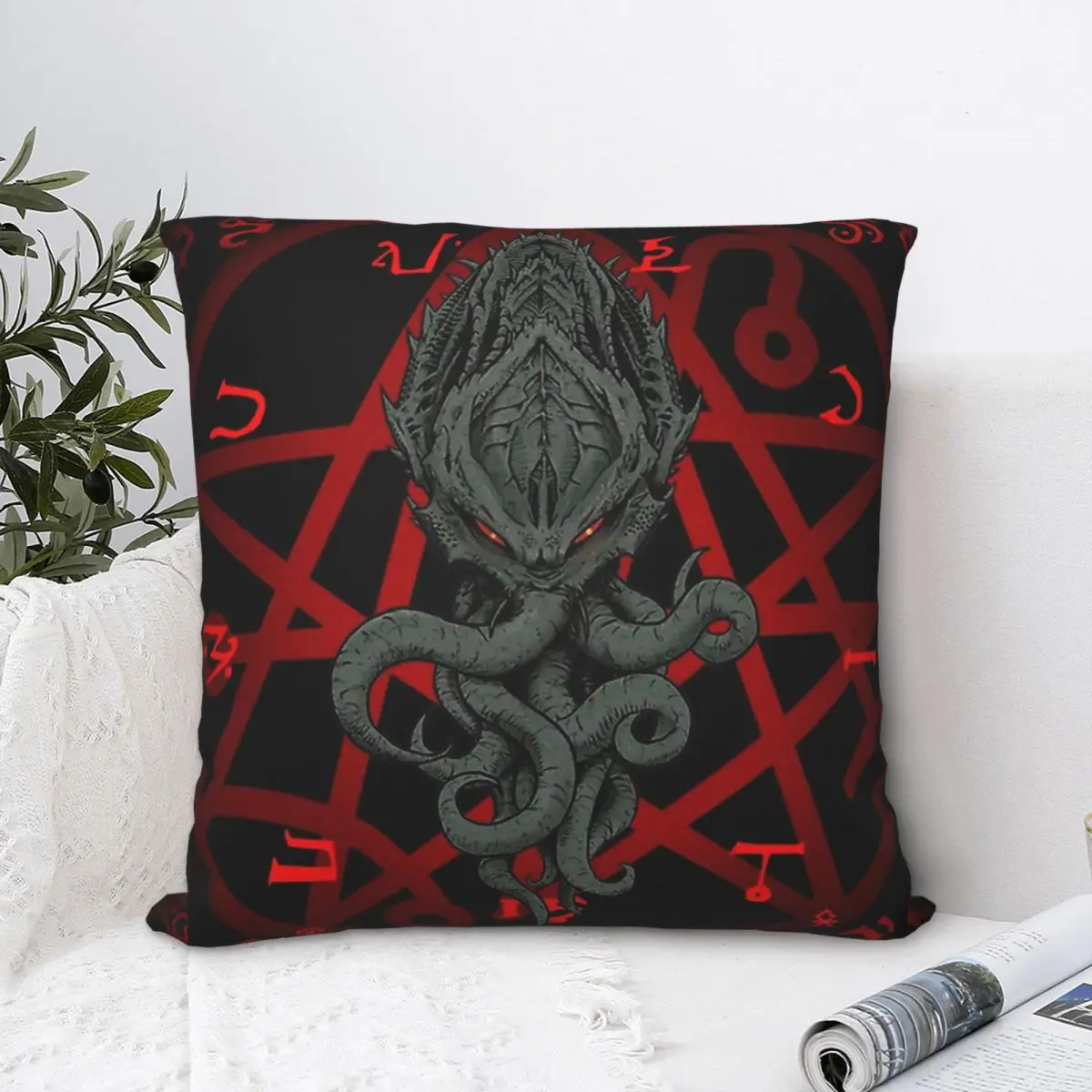

Rise Throw Pillow Case The Call of Cthulhu Backpack Coussin Covers DIY Printed Washable Home Decor