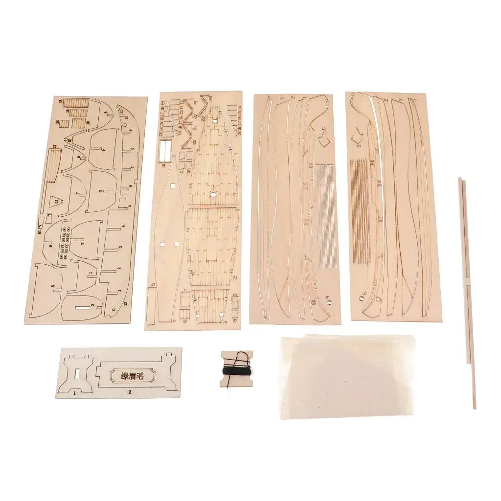 

1 Set 1:148 Wooden Boat Assembly Model Buildings Children Model Toy Gift