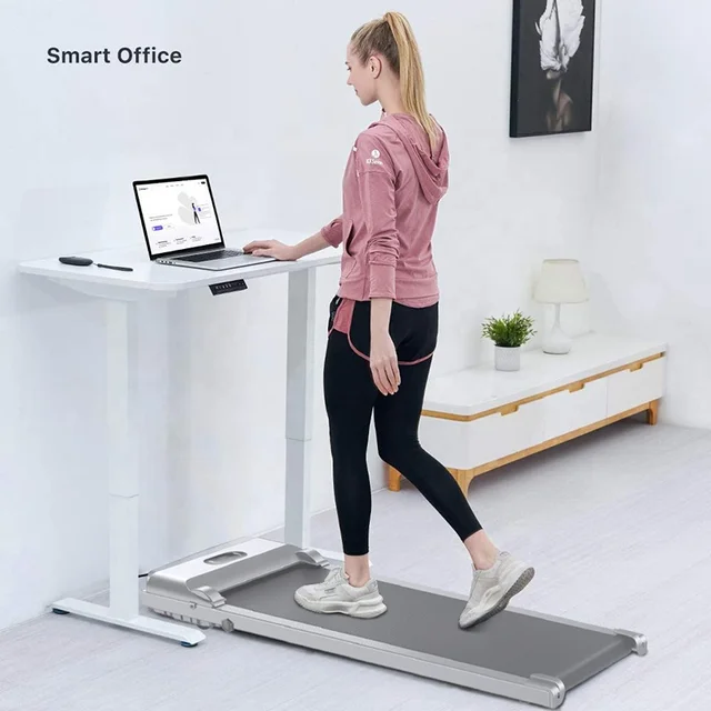 Home Office Stores Away Easily ,Smart Folding Treadmill with Adaptive Speed Technology Foldable Walking Pad Under Desk Treadmill 1