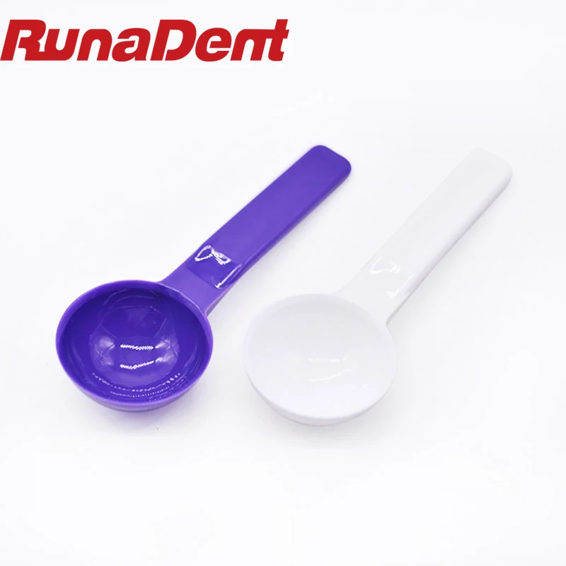 

2/6/10Pcs Dental Plastic Spoon White and Purple Rubber Care Lab Silicone Material Tools