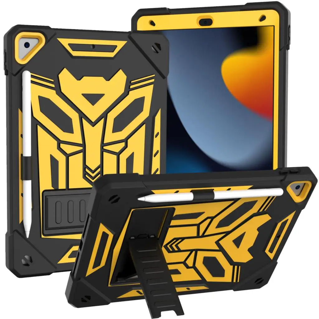 

For iPad 9th 8th 7th Generation Case 10.2 inch 2021 2020 2019 Air 3 10.5 With Penchil Holder Kids Heavy Duty Shockproof Case