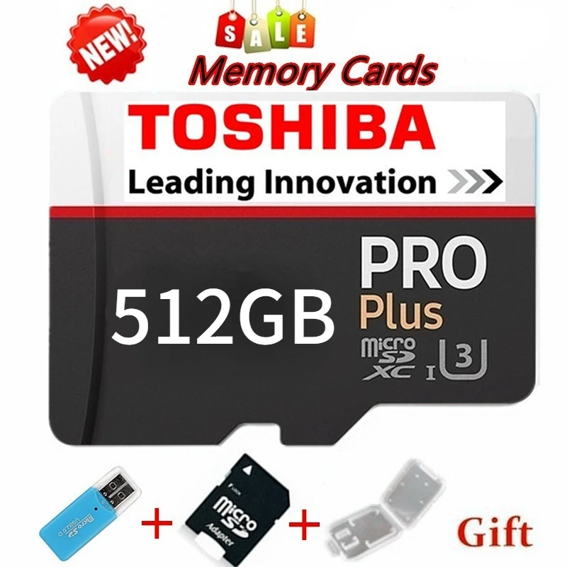 New  high speed 512GB 256GB 128GB  USB drive Micro SD Micro SDHC Micro SD SDHC card 10 UHS-1 TF memory card + card reader