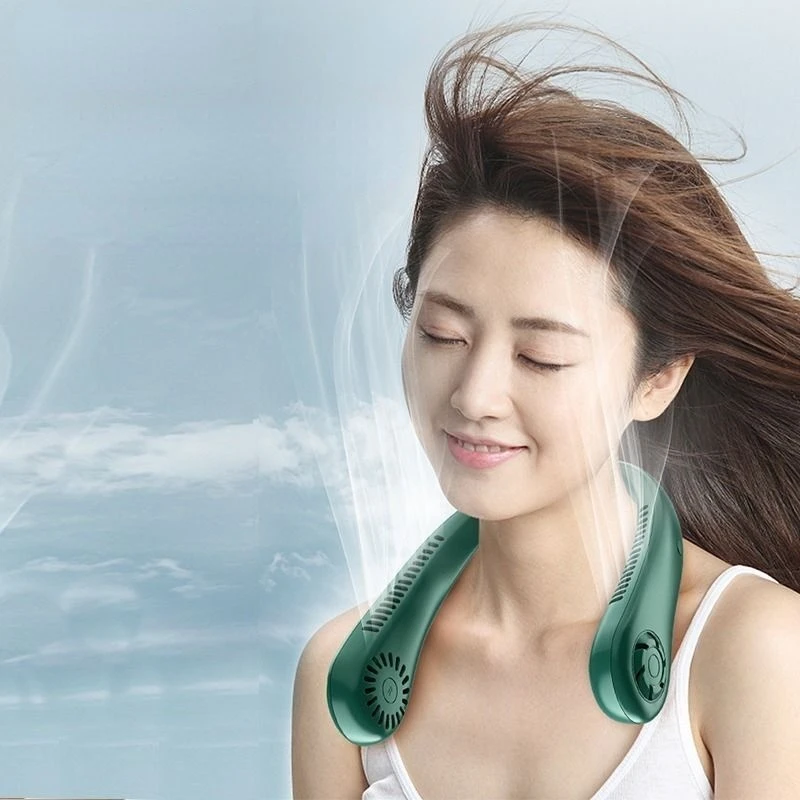 

Usb-зарядка без листьев подвесной шейный маленький вентилятор удобный мини портативный студенческий спортивный ленивый вентилятор