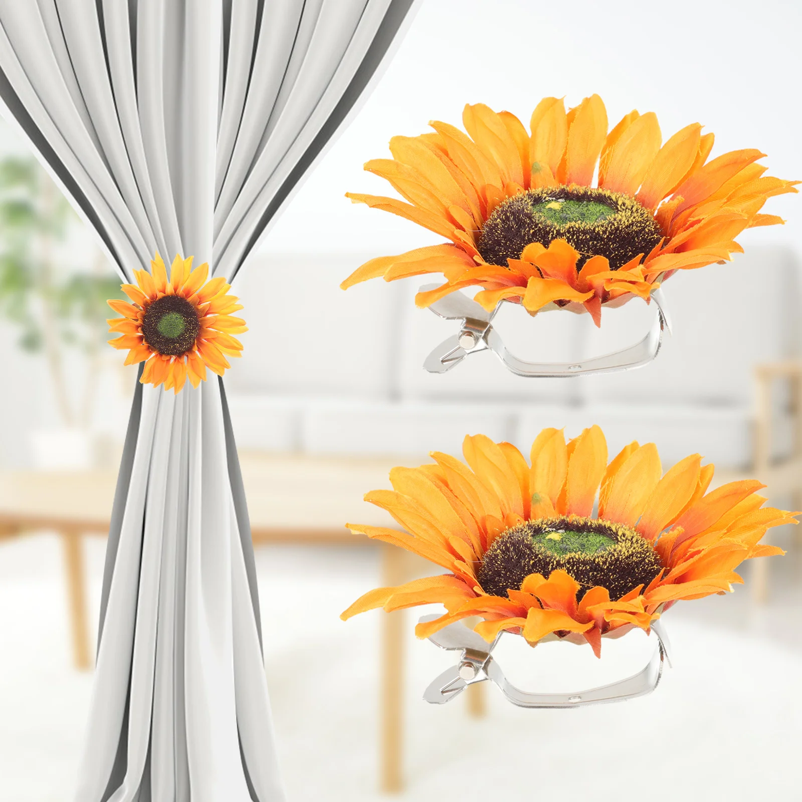 

2pcs Curtain Holdbacks Drapery Binding Clamp