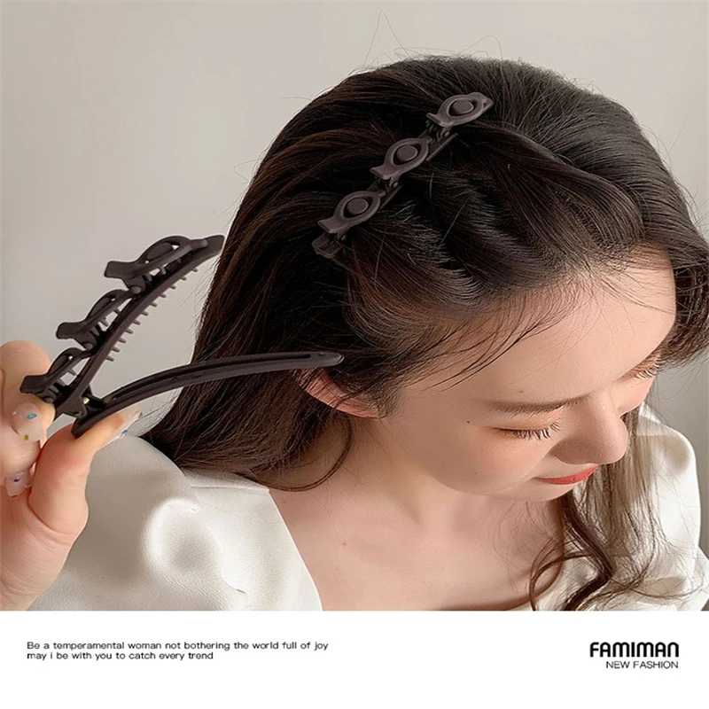 Простая заколка для волос из ацетата женщин высокая изогнутая верхняя часть лоб