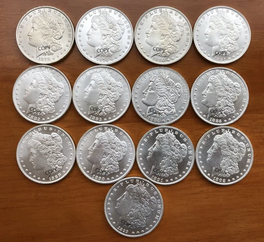 

American 1878~1885,1889~1893 Different Versions of ONE Dollars Commemorative Collectible Coin Lucky Challenge Coin COPY COINS