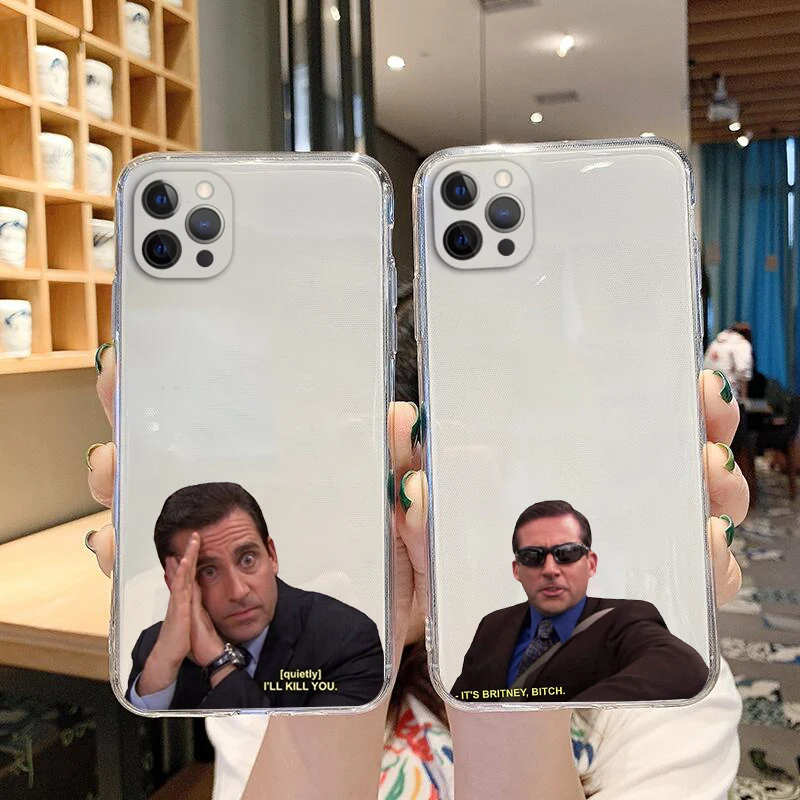 

TPU Case For iPhone 13 13pro 12 11 Pro Max mini XR X XS SE 2020 7 8 6 6s Plus Michael Scott The Office Cover For iPhone 13