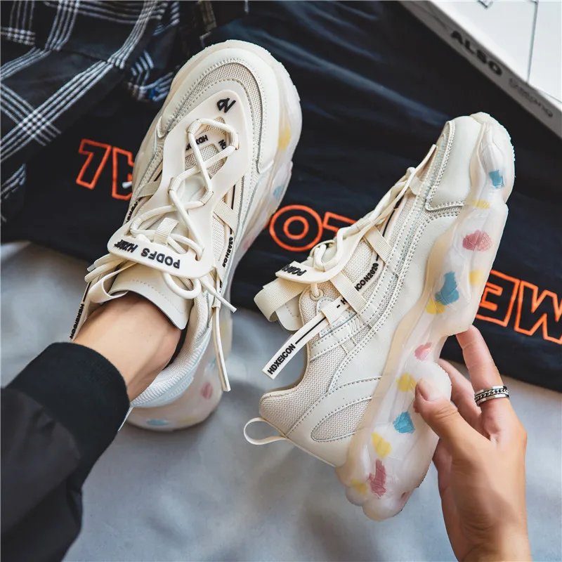 Men's Casual Shoes Fashion Male Running Shoes Black Sports and Leisure Lightweight Hard-wearing Spring 2022 New Men's Sneakers