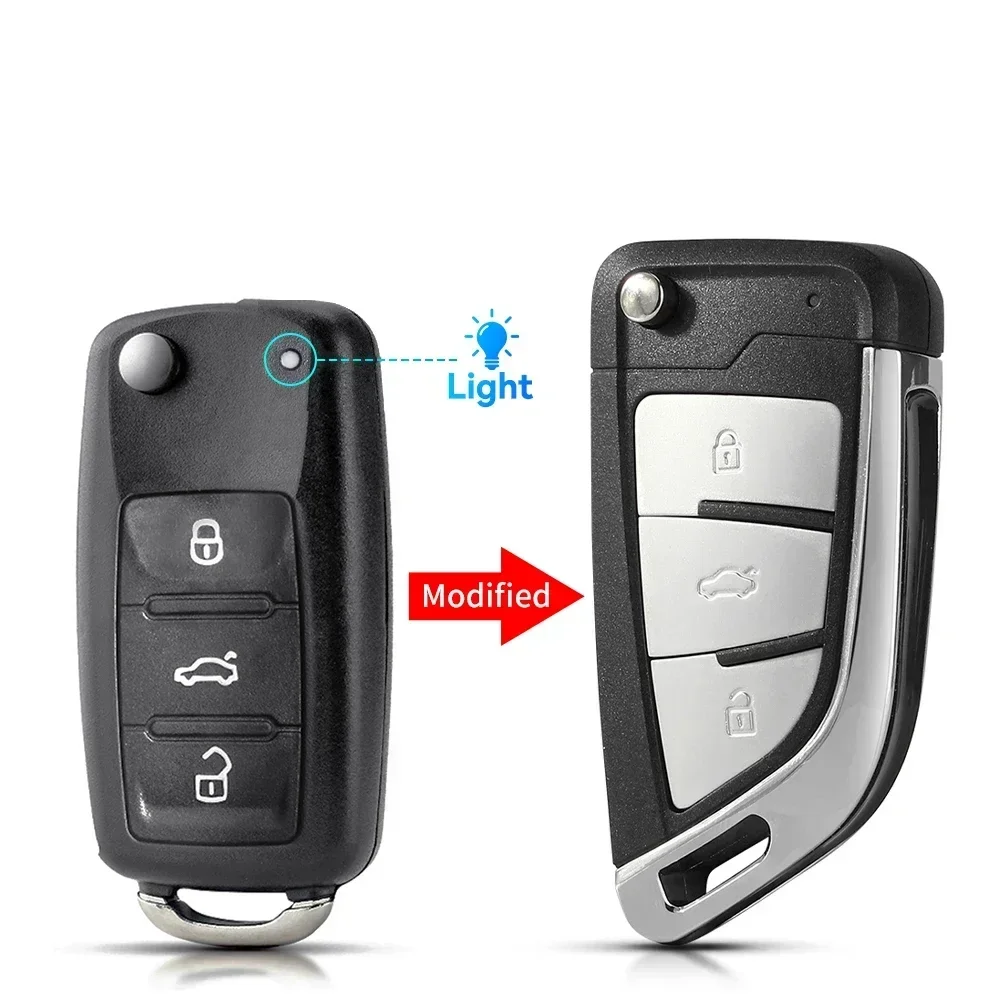 

KEYYOU 1 шт. новый чехол для ключей от автомобиля для VW для Volkswagen Beetle Caddy Passat Golf Jetta Polo Scirocco Tiguan Touran Skoda, корпус сиденья