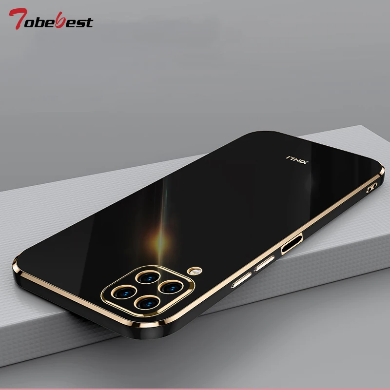 

Luxury Square Plating Silicone Phone Case for Samsung Galaxy A12 5G Coque Soft Back Cover