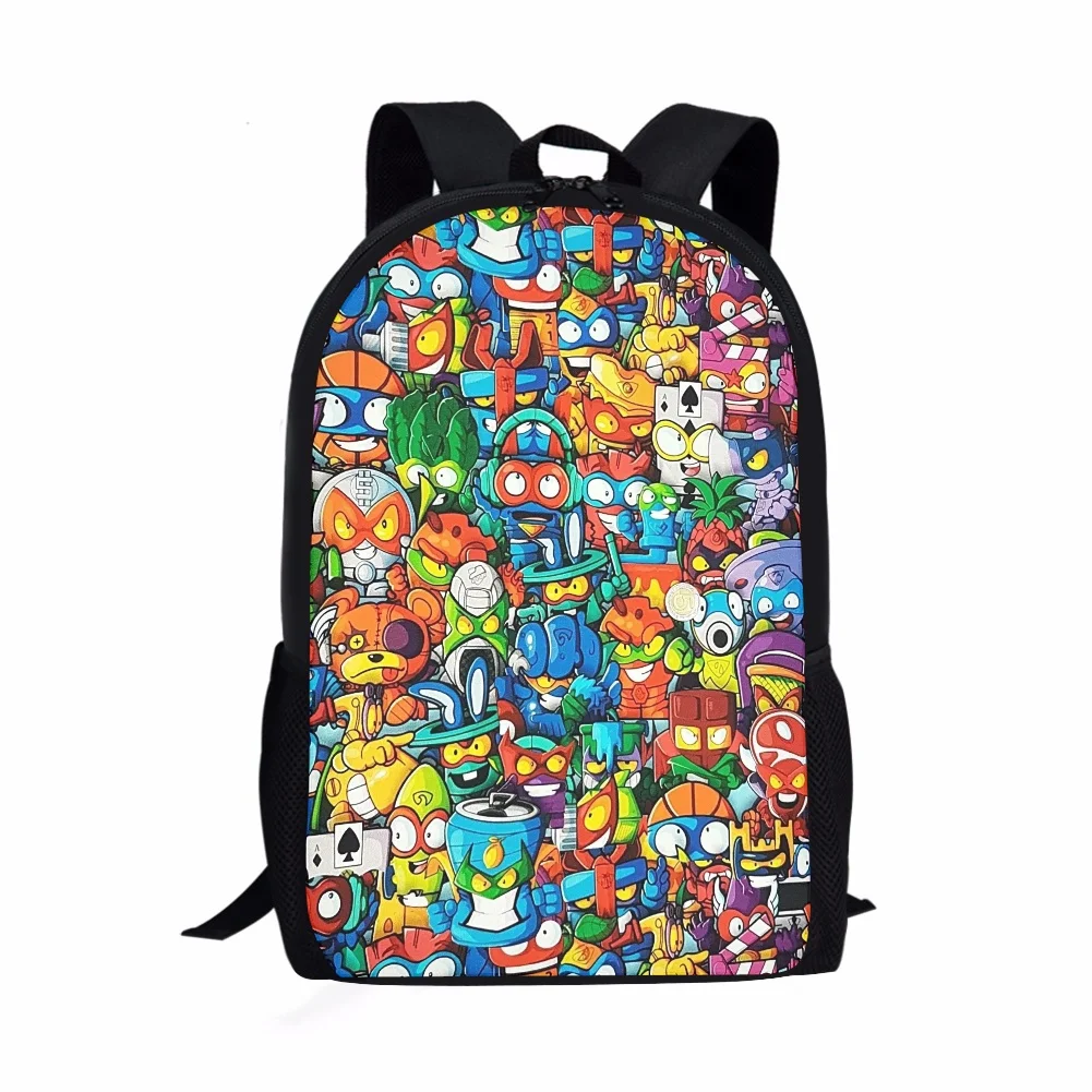 

FORUDESIGNS Backpack Travel Softback School Backpack for Teenage Boys Super Zings Pattern Casual Bagpack Bags Kids Mochila Bags