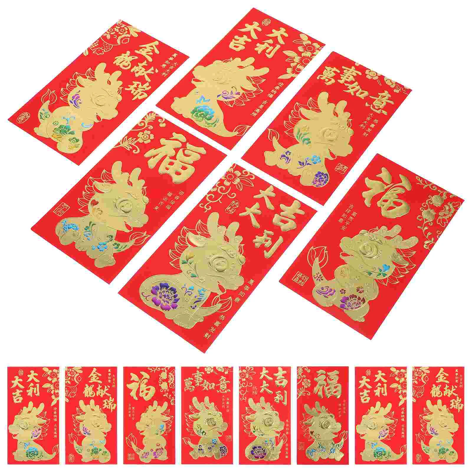 

60 Pcs Wallet Red Envelopes Paper New Year Packets Decorative Spring Festival Chinese Style