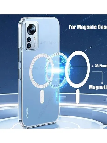 Funda для Xiaomi 12 Pro 11 Ultra 5G для Magsafe, магнитный прозрачный чехол для Mi 12X 12 11 Pro, чехол для беспроводной зарядки Magsafing