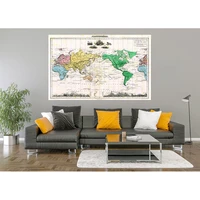 vinyl photography backdrops props physical map of the world vintage wall poster home school decoration baby background mp 3