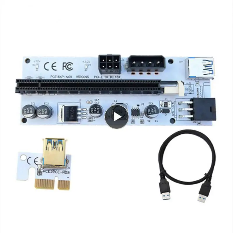 

Для майнера Btc, кабель Usb 3,0, 6pin Power Ver009s Pci-e, Райзер-карта для видеокарты Pci Express, 1x до 16x адаптер