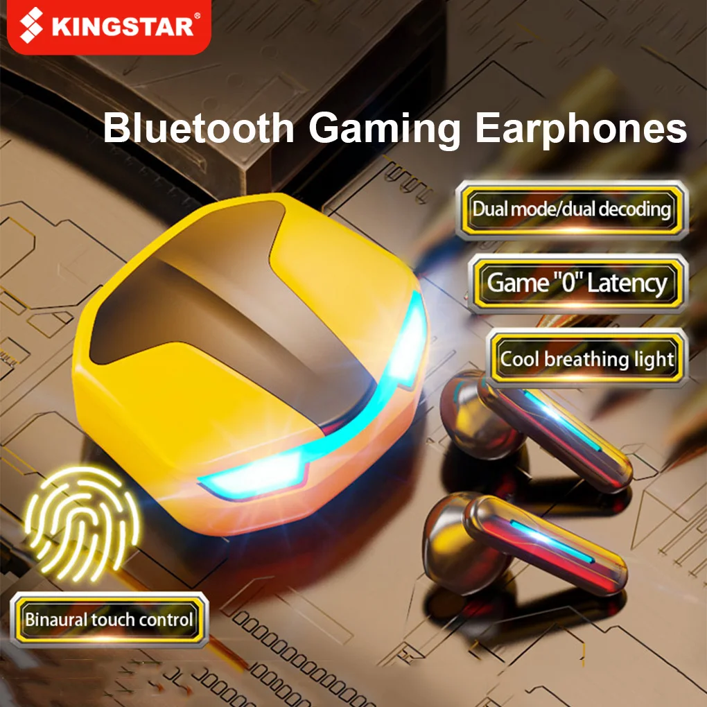 

KINGSTAR S200 TWS Bluetooth-compatible 5.2 Earphone Wireless Headphones Noise Reduction Earbuds with Mic Sports Gaming Headset