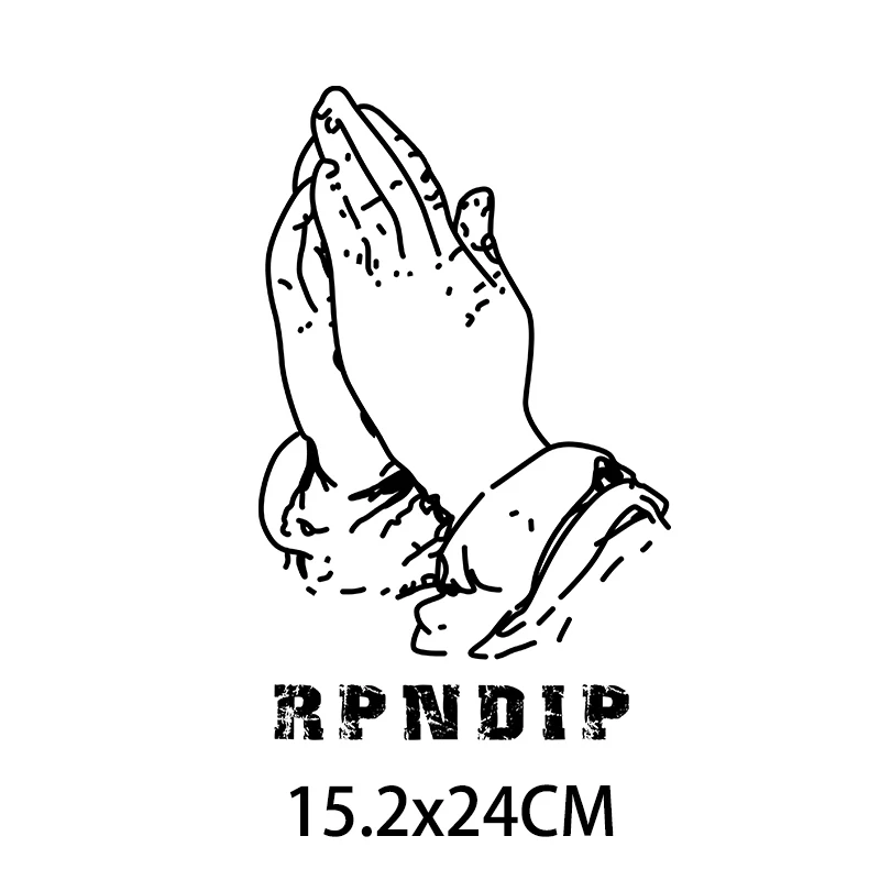 Молитвенный жест Brother преданность теплопередача наклейка DIY панк Рок ручной