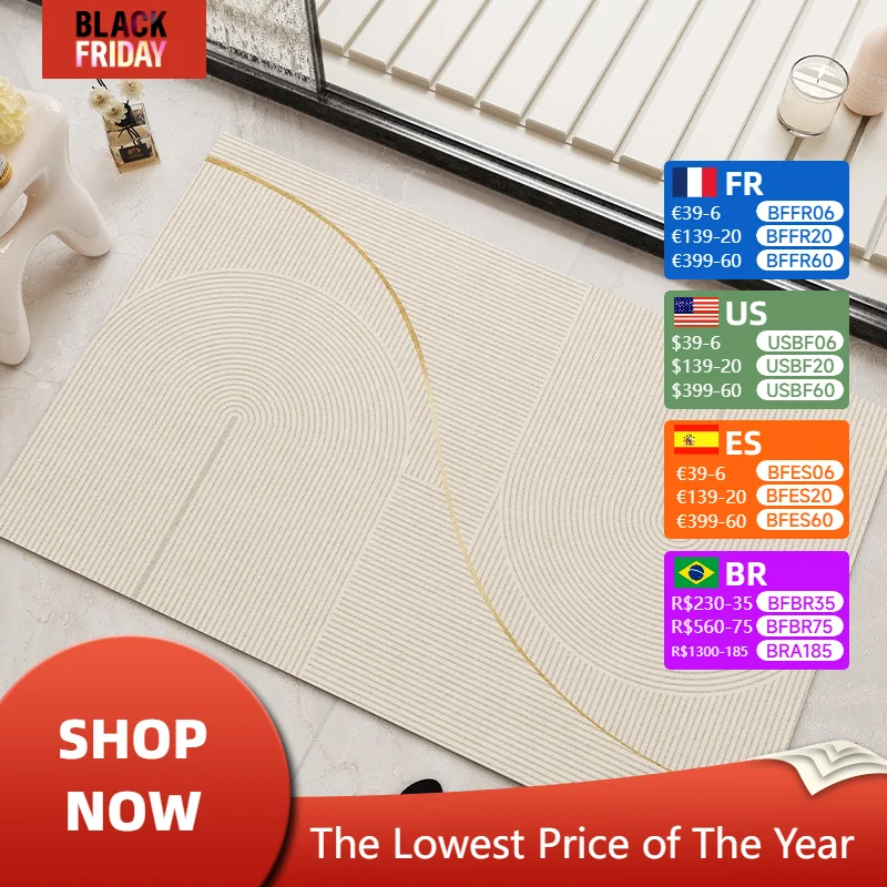 Напольный коврик для ванной комнаты японский полосатый ковер коврики двери