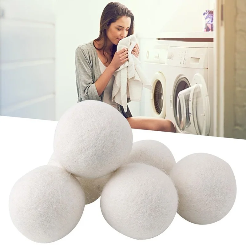 

3Pcs 4/5/6cm Wool Dryer Balls Reusable Home Washing Fleece Ball Dry Kit Ball Softener Laundry Useful Washing Machine Accessories