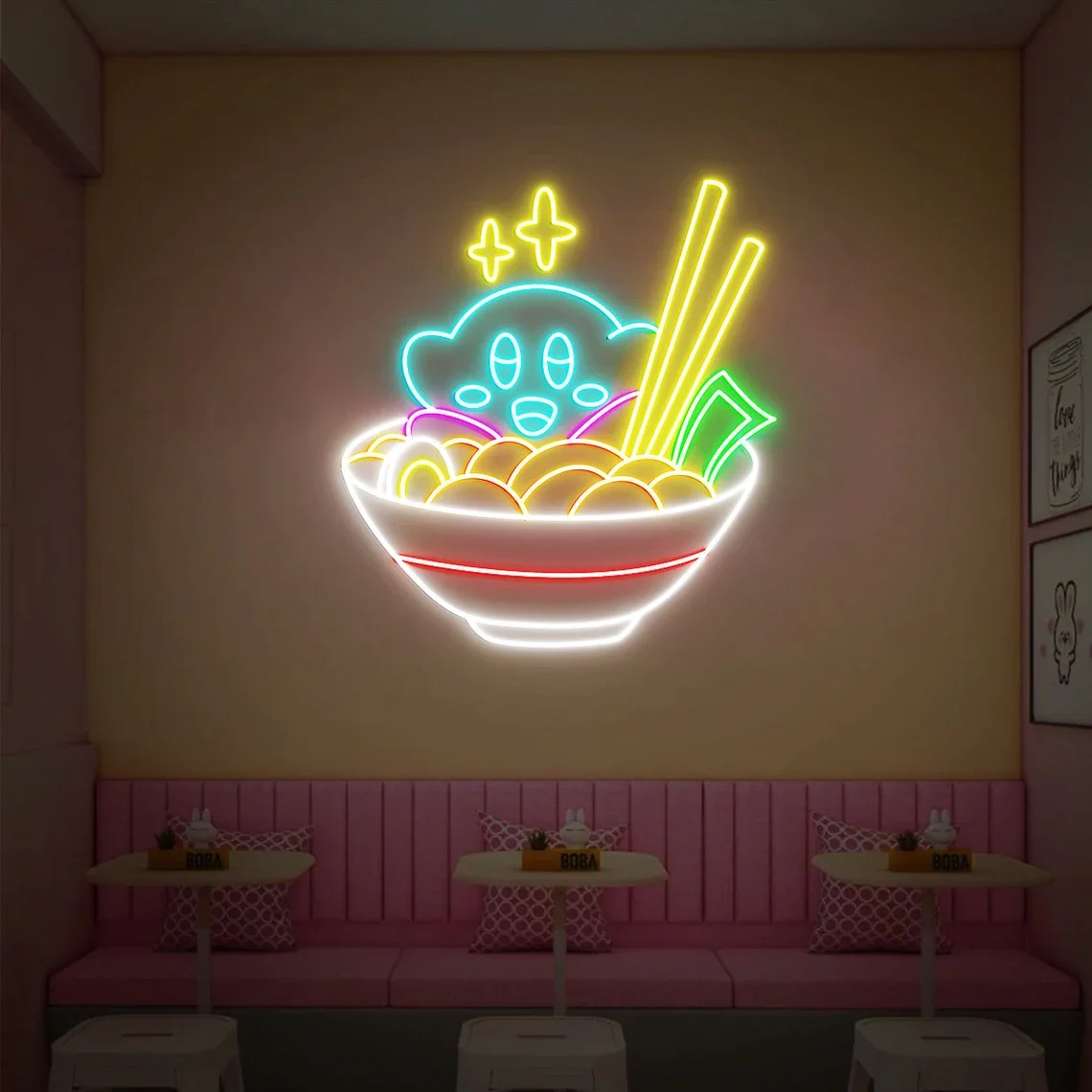 Аниме неоновая вывеска