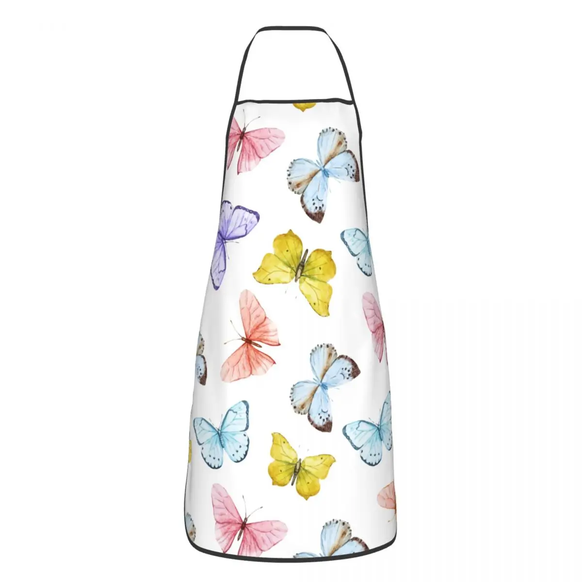 

Butterfly Pattern Kitchen Grill Aprons Anti-greasy Colorful Butterflies Pinafores for Chef Barista BBQ Dinner Party