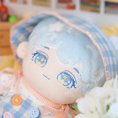 

Плюшевая игрушка-кукла с голубыми волосами, 20 см