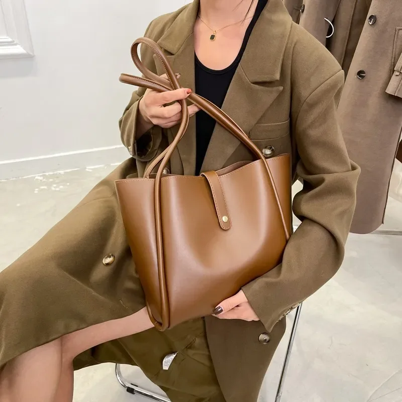 

Повседневная женская сумка через плечо, сумки-тоуты из искусственной кожи, вместительные женские композитные сумки, новый стиль, Осень-зима, сумки для покупок