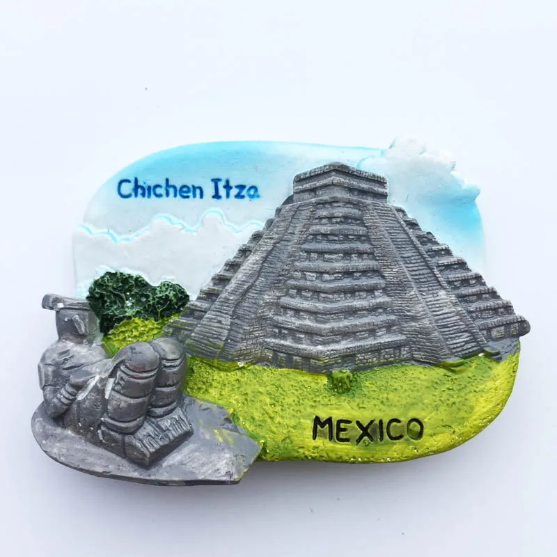 

Mexico Travelling Fridge Stickers Chichen Itza Cancun Tourism Souvenirs Fridge Magnets Home Decor Wedding Gifts Magnetic Sticker